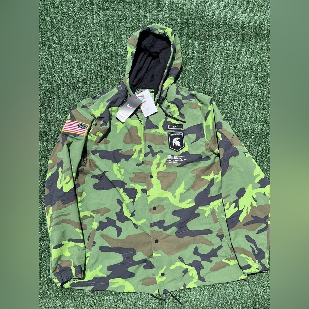Michigan State Spartans X Salute to Service Nylon Camo Jacket